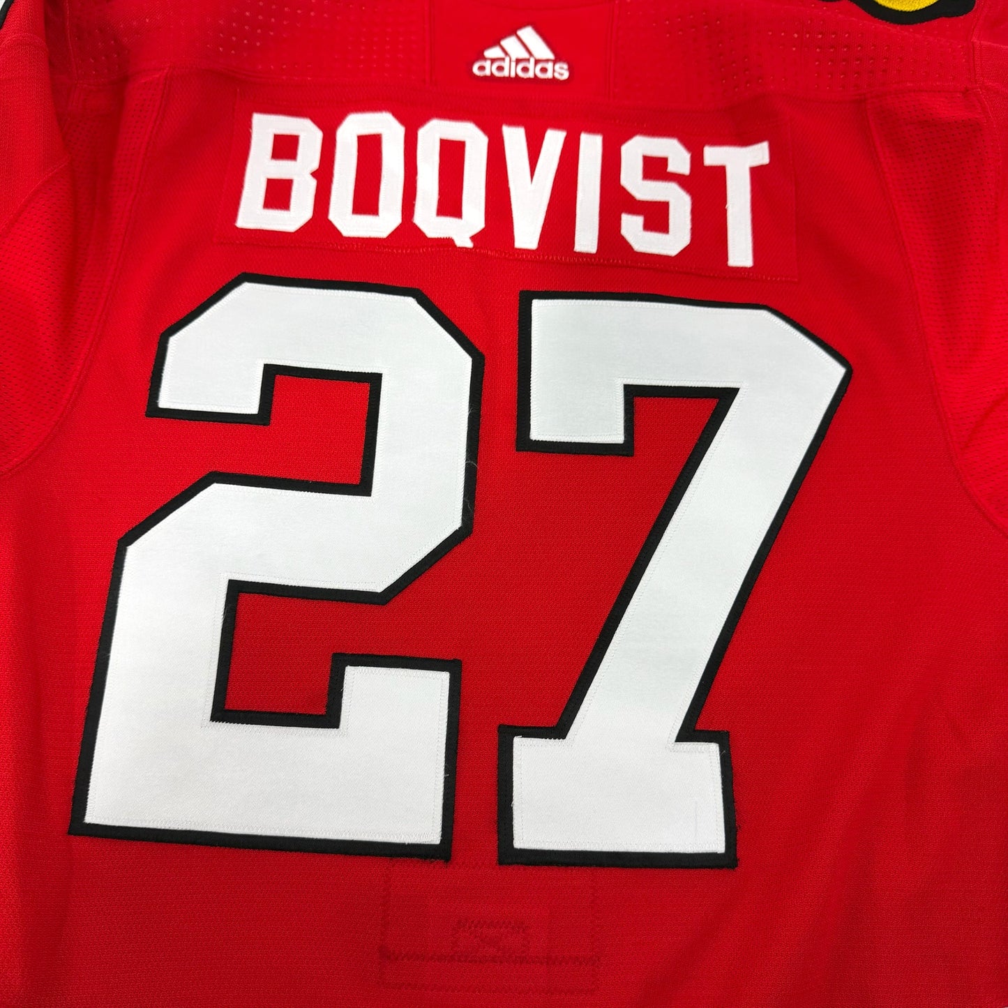 Adam Boqvist #27 Home Chicago Blackhawks Team Issued Jersey 2020-2021, Set 1 | Size 56 | 712-7395