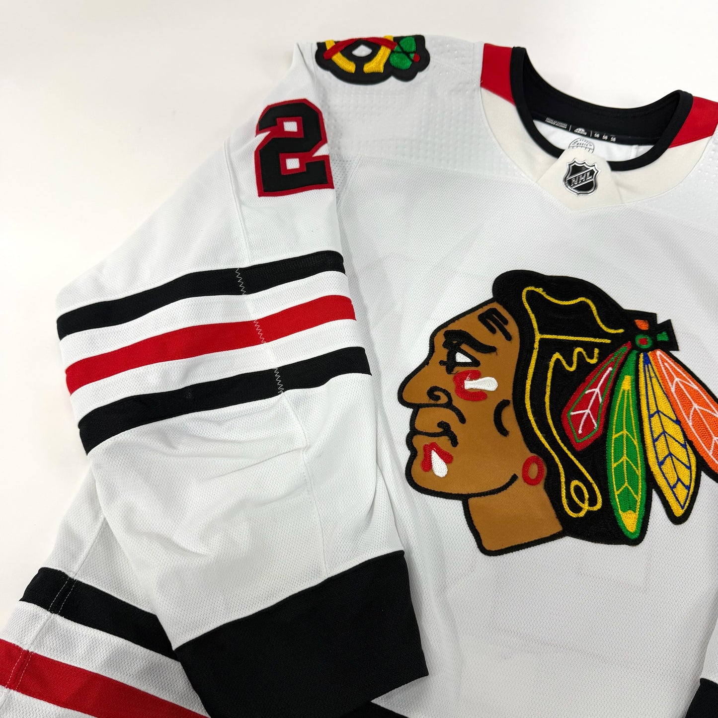 Andreas Englund #28 Away Chicago Blackhawks Team Issued Jersey 2022-2023, Set 1 | Size 58 | 25527