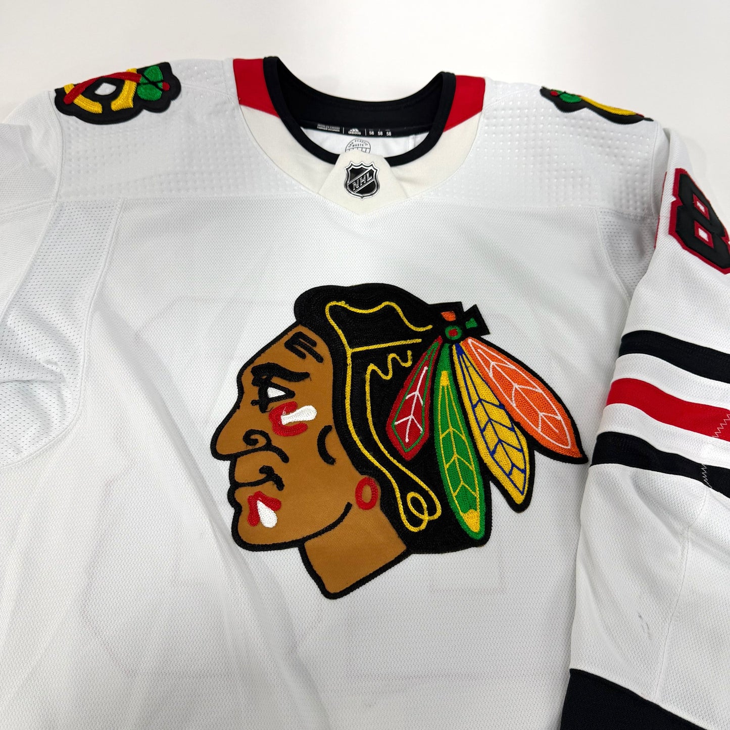 Andreas Englund #28 Away Chicago Blackhawks Team Issued Jersey 2022-2023, Set 1 | Size 58 | 25527