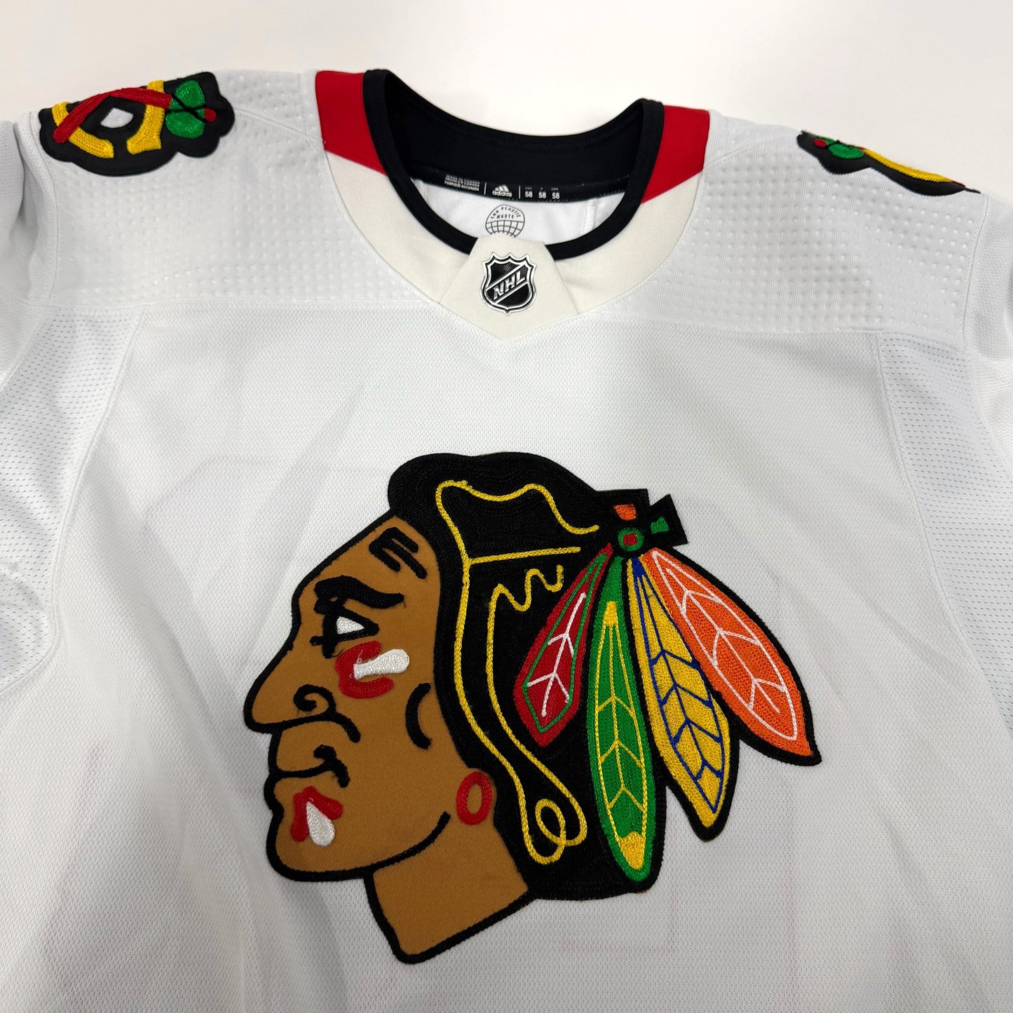 Andreas Englund #28 Away Chicago Blackhawks Team Issued Jersey 2022-2023, Set 1 | Size 58 | 25527