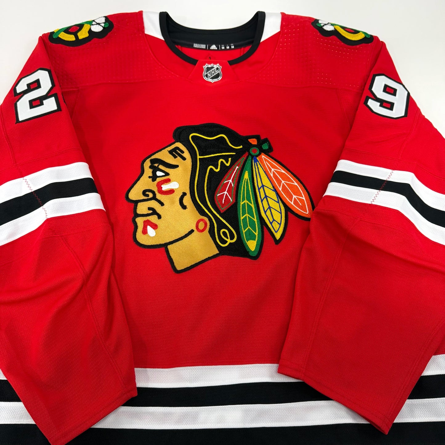 Madison Bowey #29 Home Chicago Blackhawks Team Issued Jersey 2020-2021, Set 1 | 35-53