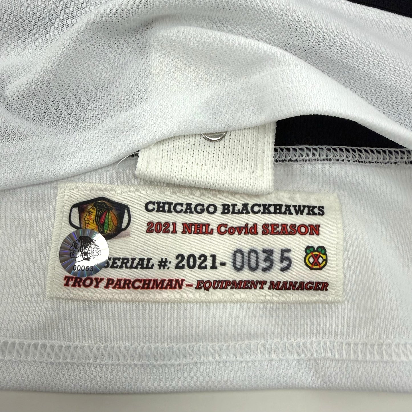 Madison Bowey #29 Home Chicago Blackhawks Team Issued Jersey 2020-2021, Set 1 | 35-53