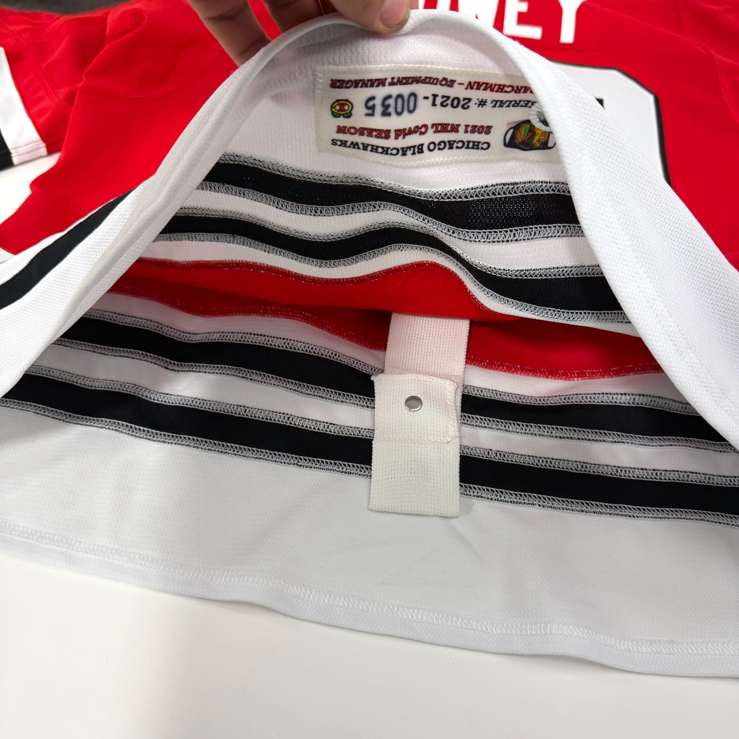 Madison Bowey #29 Home Chicago Blackhawks Team Issued Jersey 2020-2021, Set 1 | 35-53