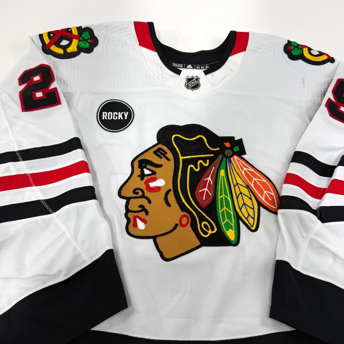Drew Commesso #29 Away Chicago Blackhawks Team Issued Jersey 2023-2024 | Size 58G | 25640