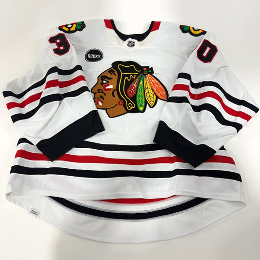 Jaxson Stauber #30 Away Chicago Blackhawks Team Issued Jersey 2023-2024 | Size 58G | 25627