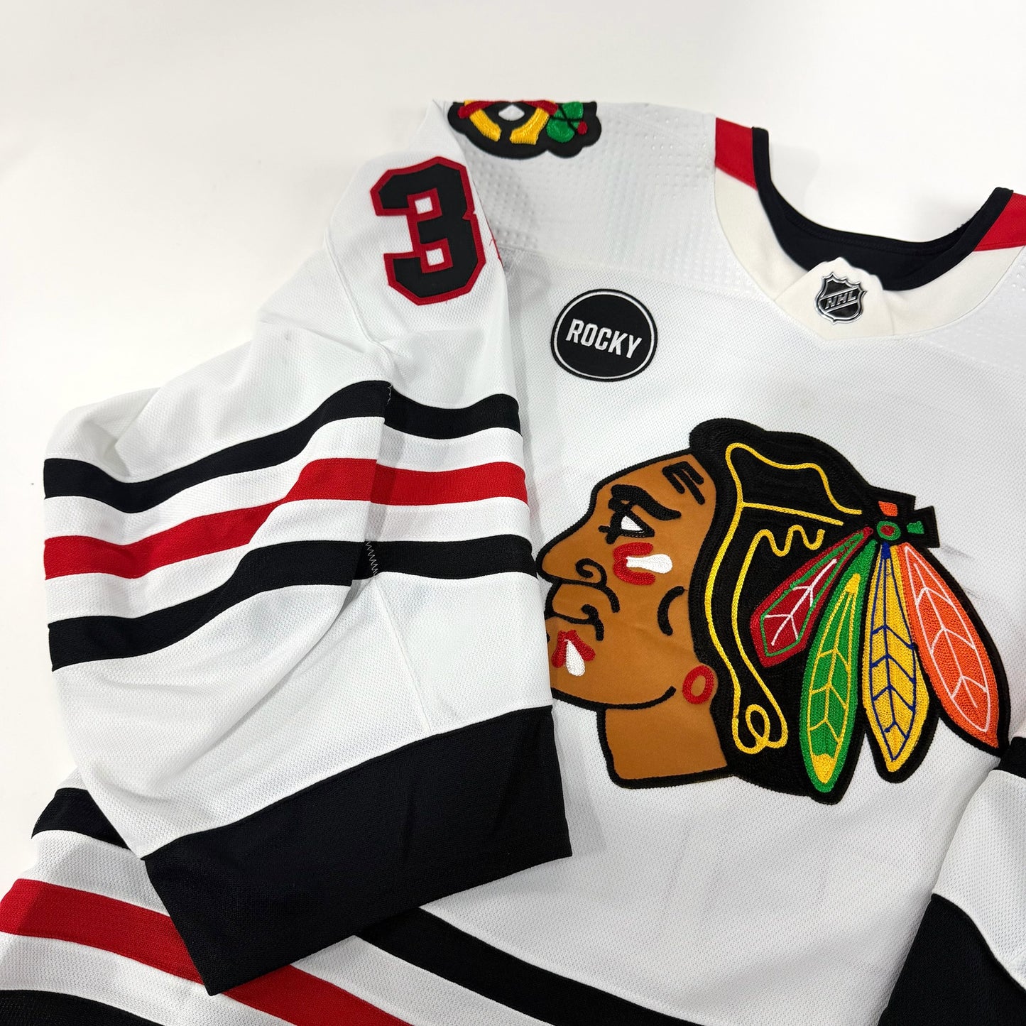 Jaxson Stauber #30 Away Chicago Blackhawks Team Issued Jersey 2023-2024 | Size 58G | 25627