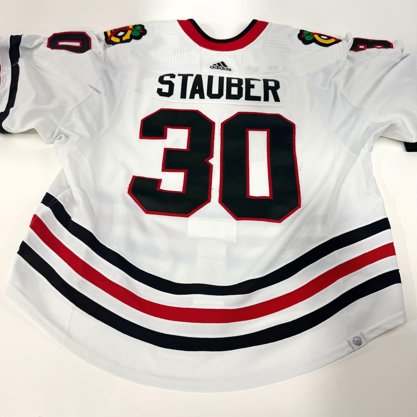 Jaxson Stauber #30 Away Chicago Blackhawks Team Issued Jersey 2023-2024 | Size 58G | 25627
