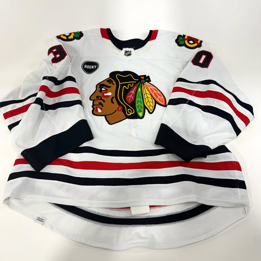 Jaxson Stauber #30 Away Chicago Blackhawks Game Worn Jersey, Set 22/23 - 1 | Size 58 | 25588
