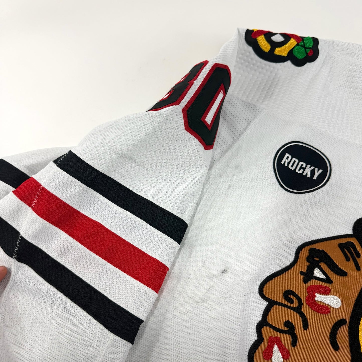 Jaxson Stauber #30 Away Chicago Blackhawks Game Worn Jersey 2023-2024, Set 22/23 - 1 | Size 58| 25588