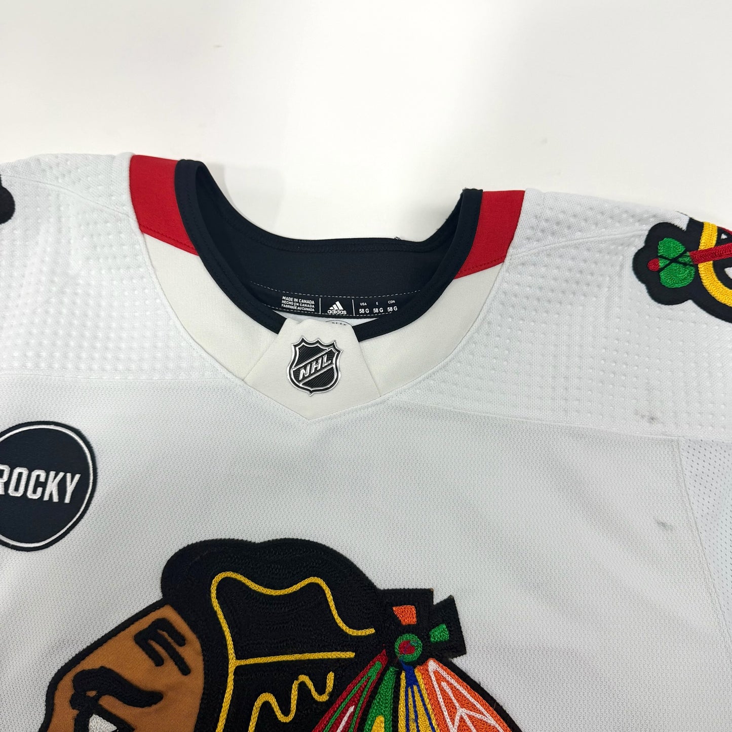 Jaxson Stauber #30 Away Chicago Blackhawks Game Worn Jersey 2023-2024, Set 22/23 - 1 | Size 58| 25588