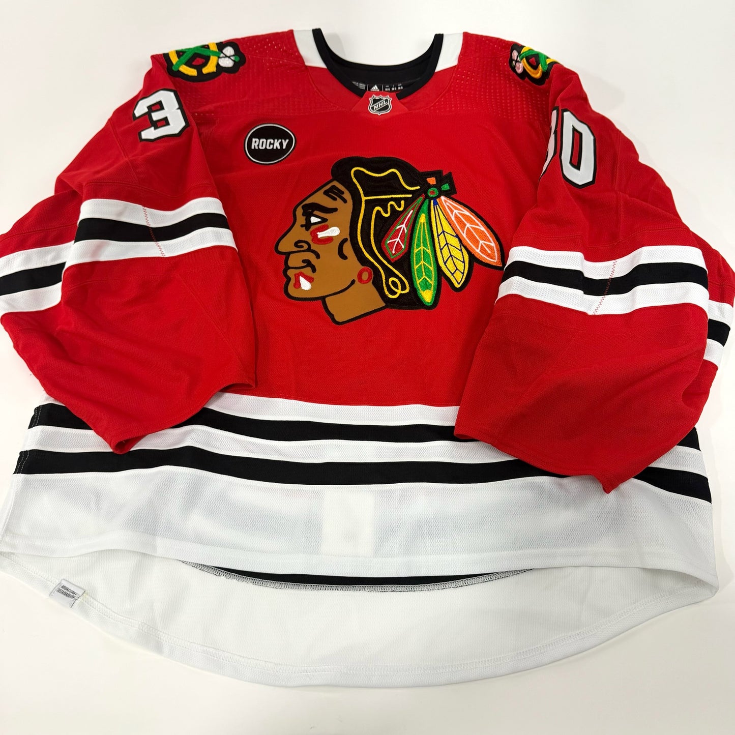 Jaxson Stauber #30 Home Chicago Blackhawks Team Issued Jersey 2023-2024 | Size 58G | 25618