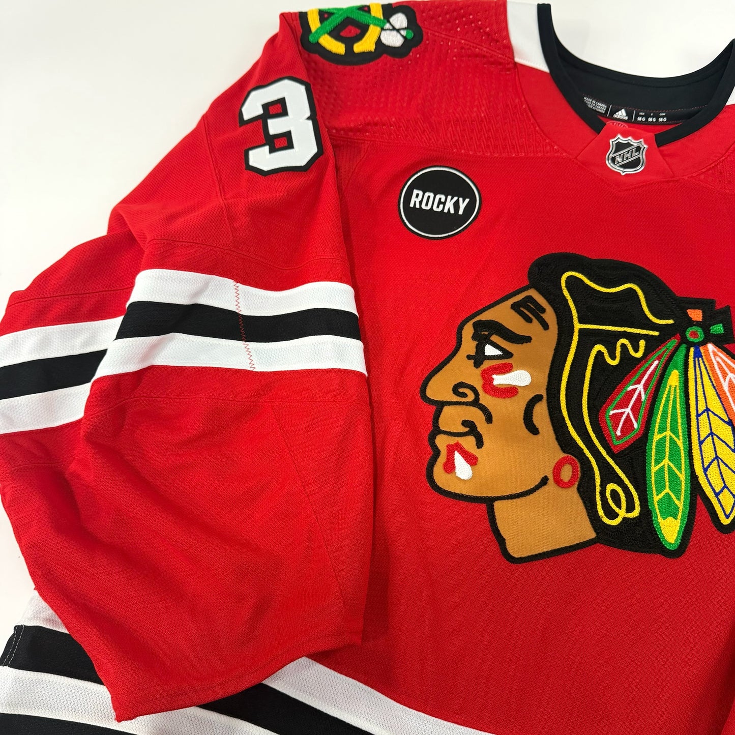Jaxson Stauber #30 Home Chicago Blackhawks Team Issued Jersey 2023-2024 | Size 58G | 25618