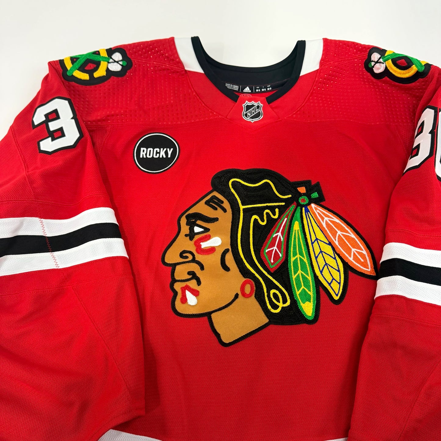 Jaxson Stauber #30 Home Chicago Blackhawks Team Issued Jersey 2023-2024 | Size 58G | 25618
