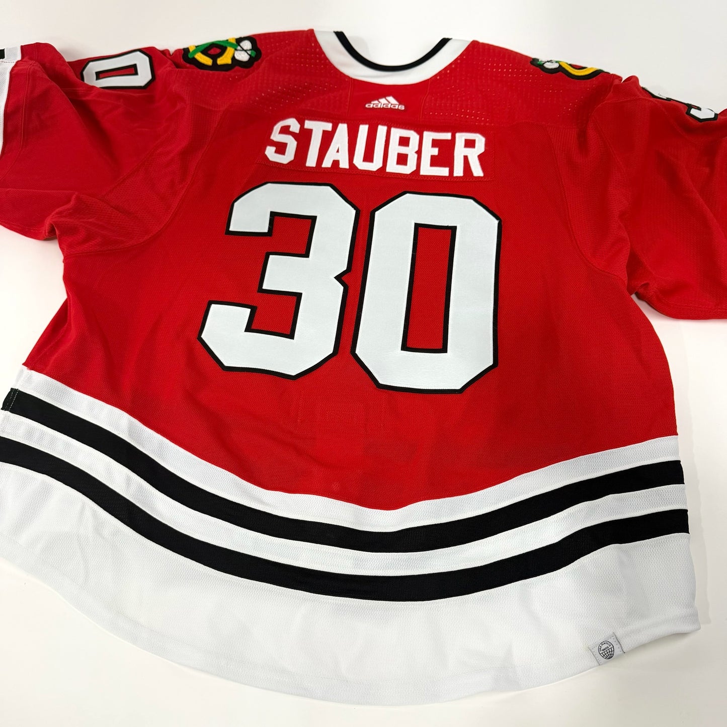 Jaxson Stauber #30 Home Chicago Blackhawks Team Issued Jersey 2023-2024 | Size 58G | 25618
