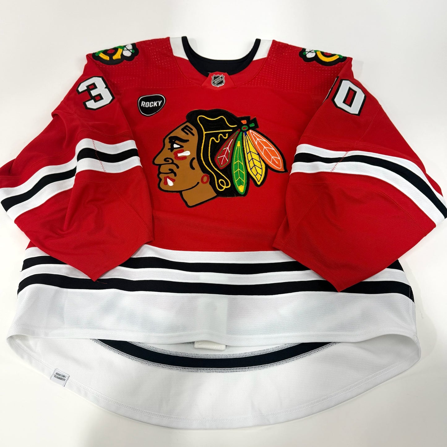 Jaxson Stauber #30 Home Chicago Blackhawks Team Issued Jersey 2023-2024, Set 22/23-1 | 25596