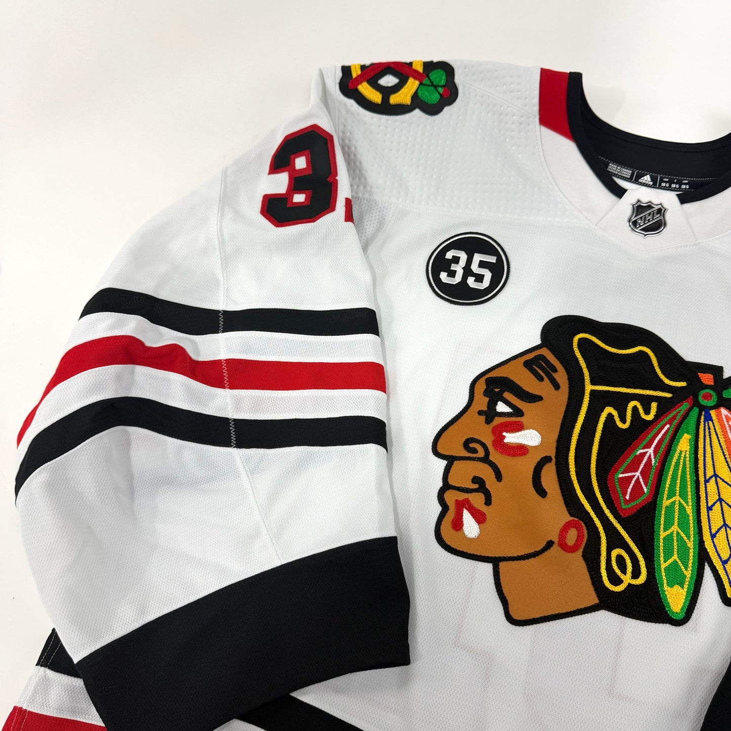 Morris #31 Away Chicago Blackhawks Team Issued Jersey 2021-2022 | Size 58G | 21723