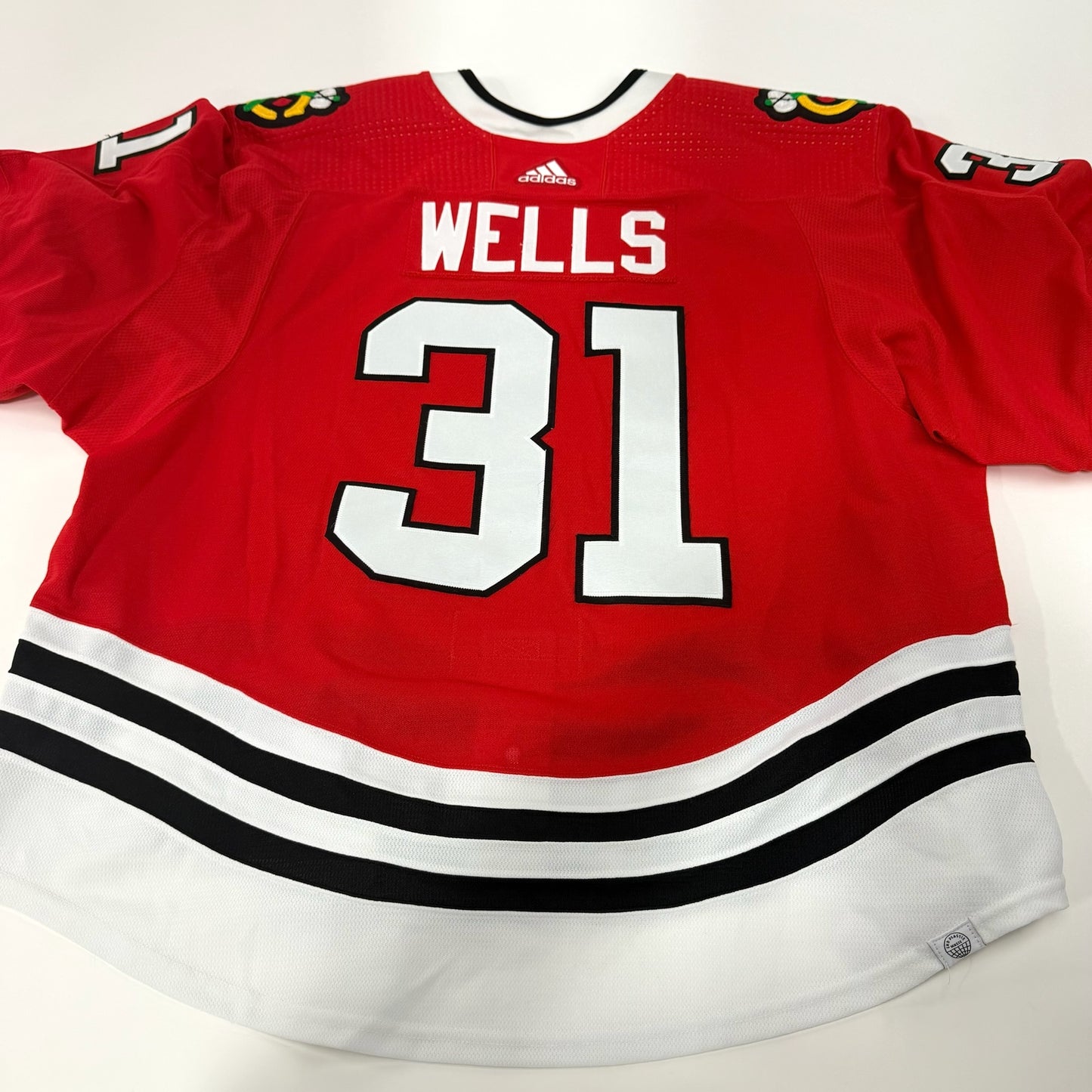 Dylan Wells #31 Home Chicago Blackhawks Team Issued Jersey 2022-2023, Set 1 | Size 58G | 25600