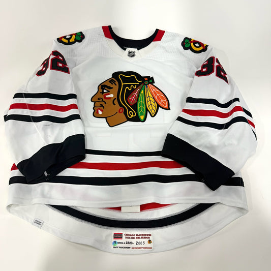 Alex Stalock #32 Away Chicago Blackhawks Game Worn Jersey 2022-2023, Set 2 | Size 58G | 2665-25516