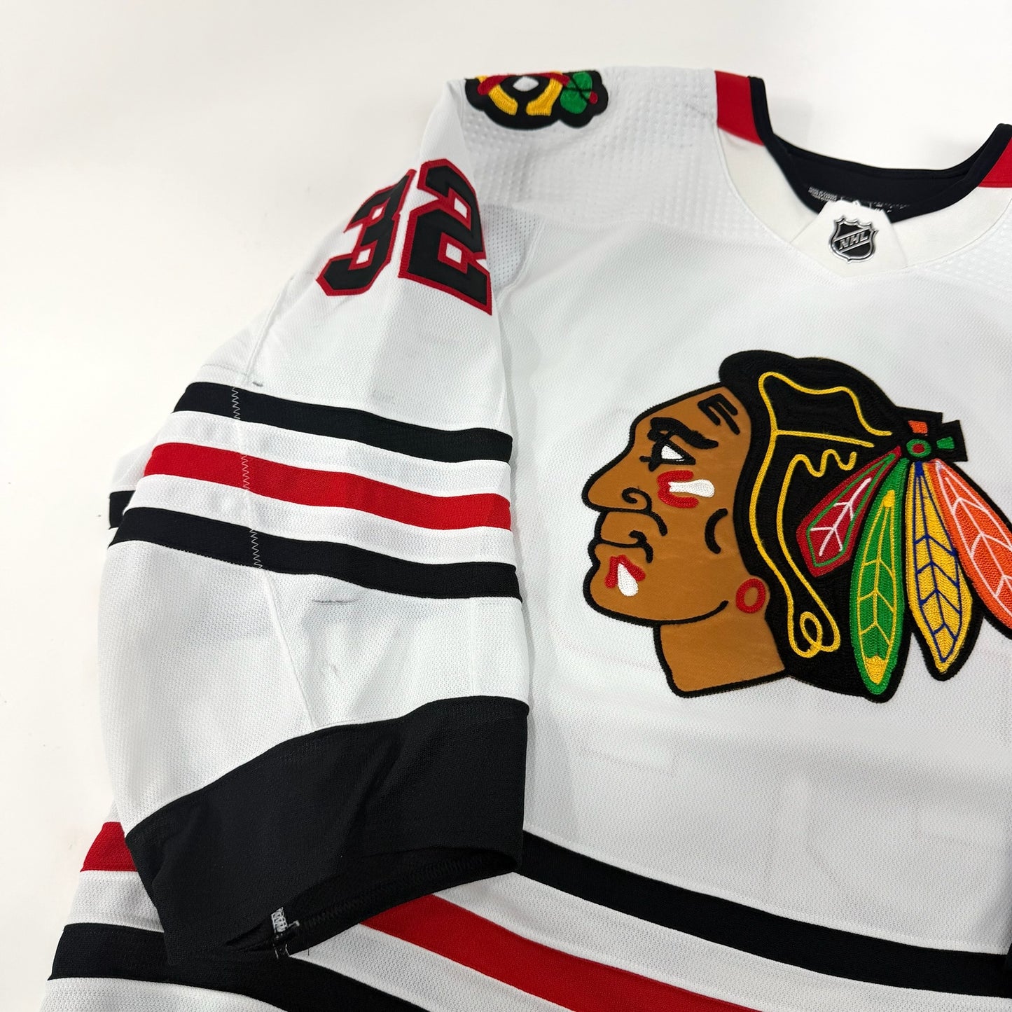 Alex Stalock #32 Away Chicago Blackhawks Game Worn Jersey 2022-2023, Set 2 | Size 58G | 2665-25516