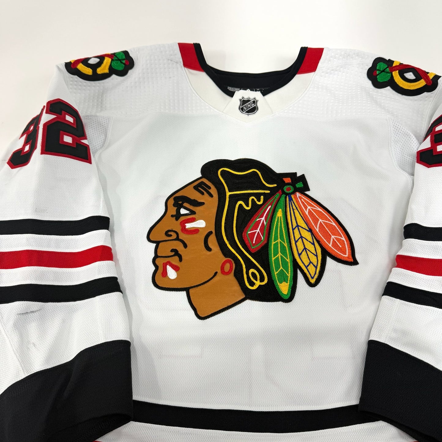 Alex Stalock #32 Away Chicago Blackhawks Game Worn Jersey 2022-2023, Set 2 | Size 58G | 2665-25516