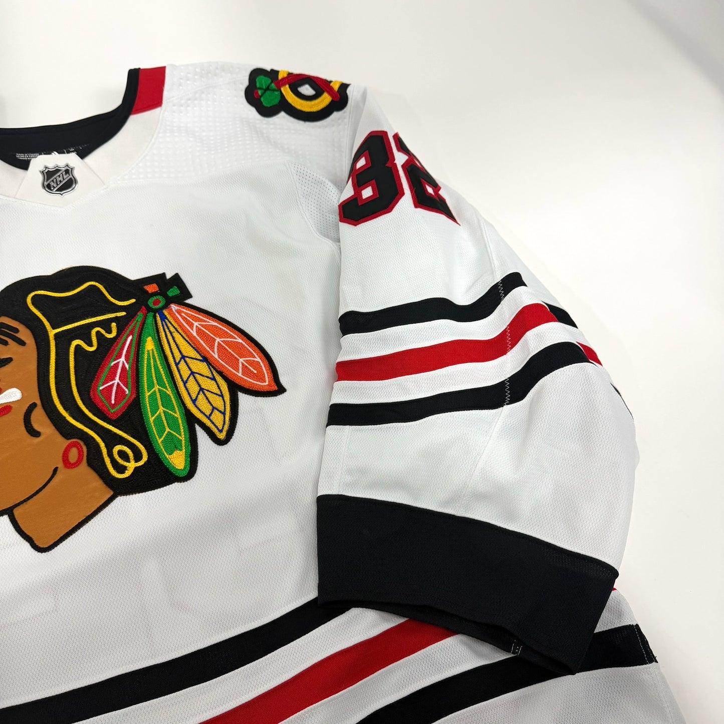 Alex Stalock #32 Away Chicago Blackhawks Game Worn Jersey 2022-2023, Set 2 | Size 58G | 2665-25516