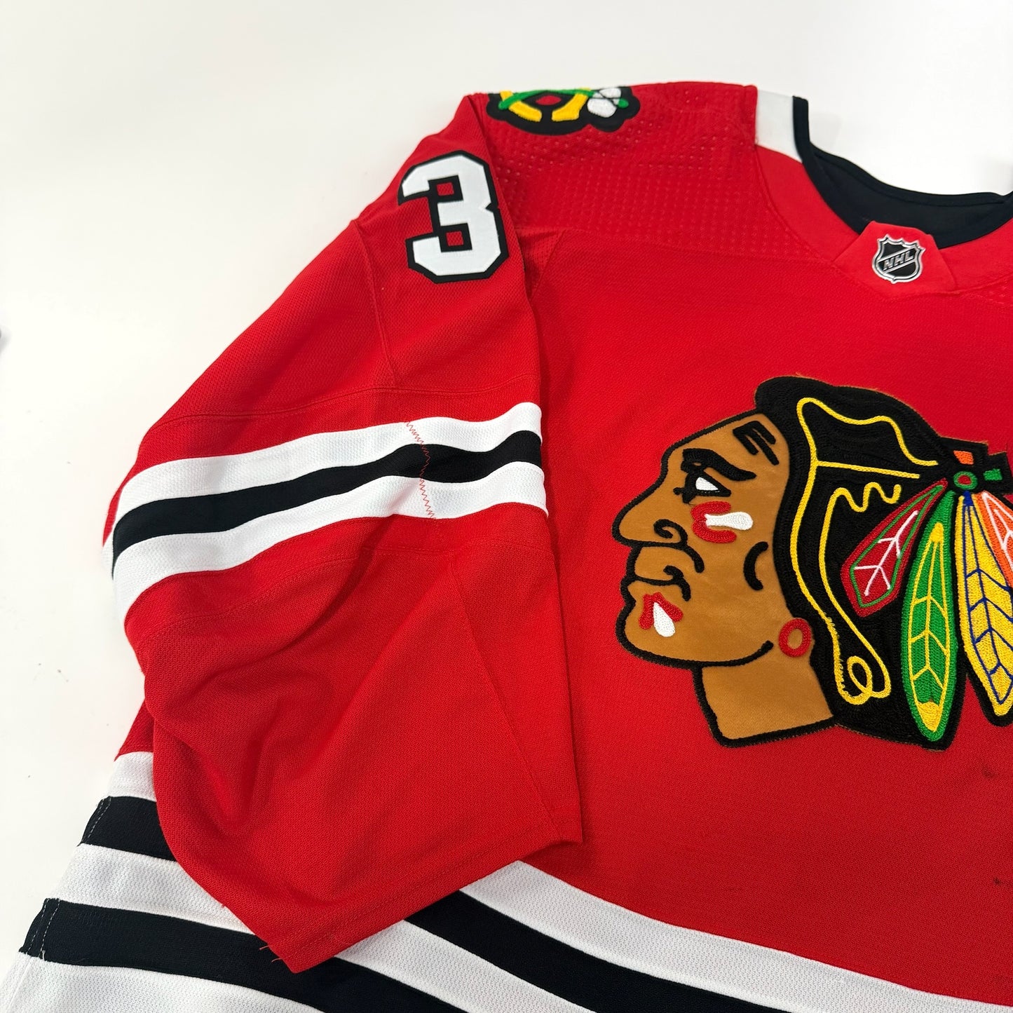Alex Stalock #32 Home Chicago Blackhawks Game Worn Jersey 2022-2023, Set 3 | Size 58G | 6750-25477