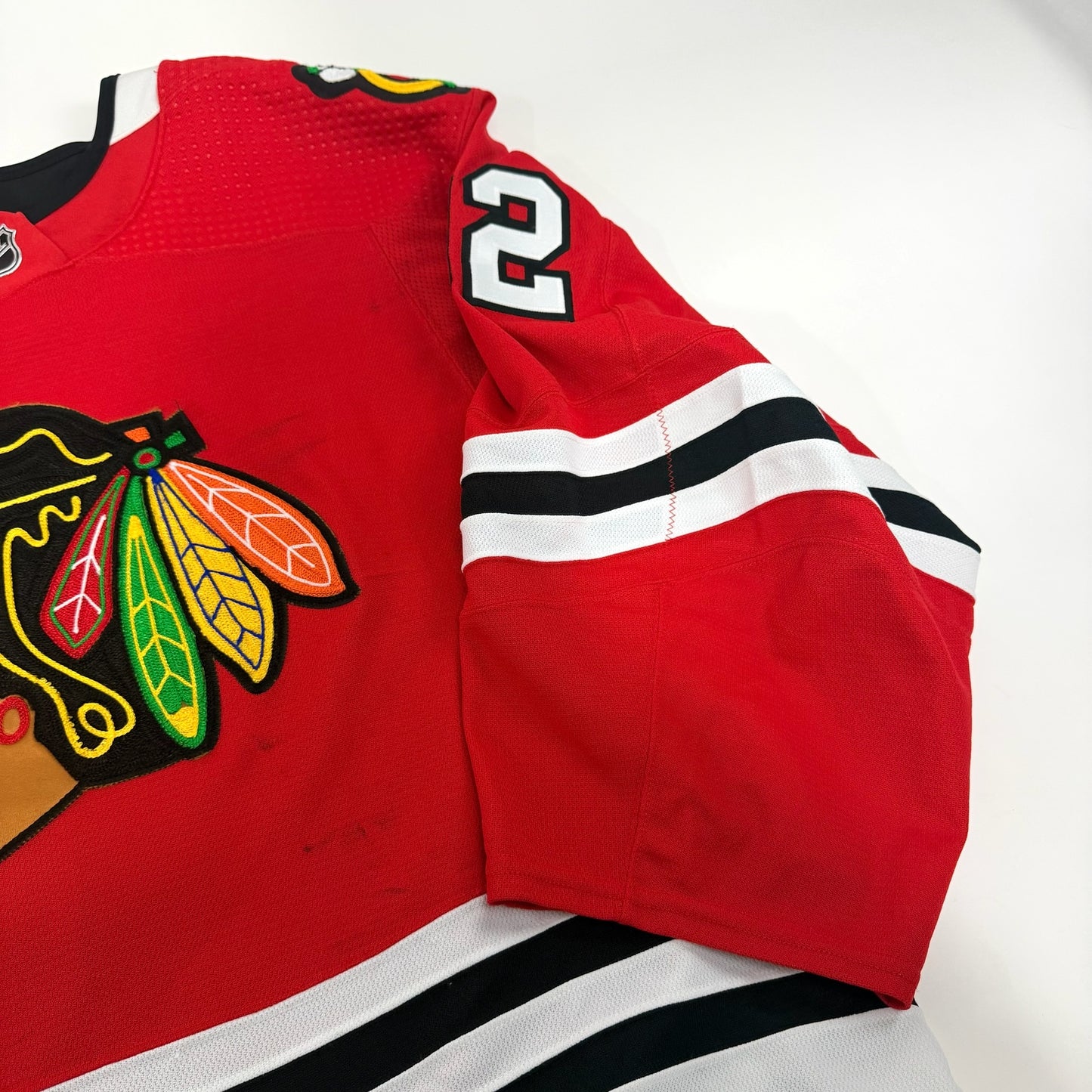 Alex Stalock #32 Home Chicago Blackhawks Game Worn Jersey 2022-2023, Set 3 | Size 58G | 6750-25477