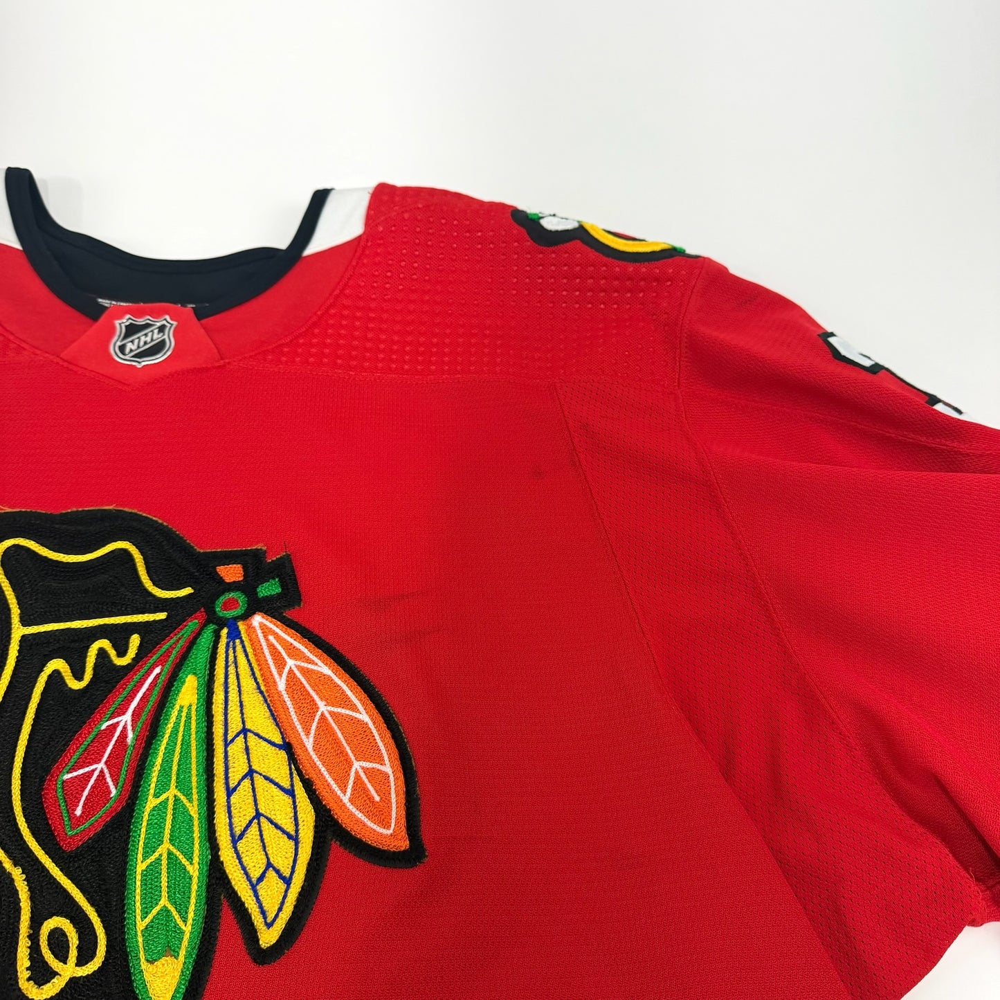 Alex Stalock #32 Home Chicago Blackhawks Game Worn Jersey 2022-2023, Set 3 | Size 58G | 6750-25477