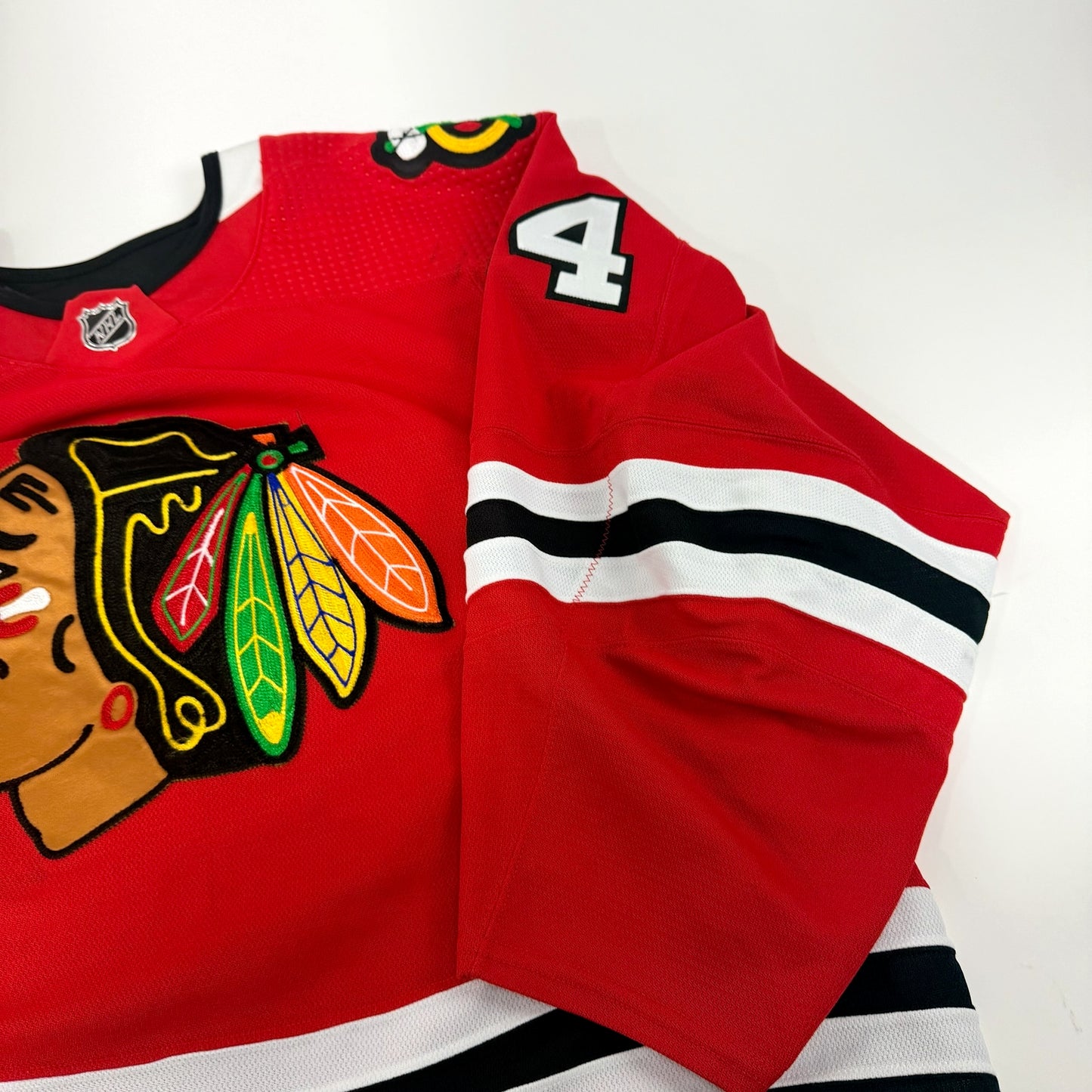 Petr Mrazek #34 Home Chicago Blackhawks Game Worn Jersey 2022-2023, Set 2 | Size 58G | 6810-25492