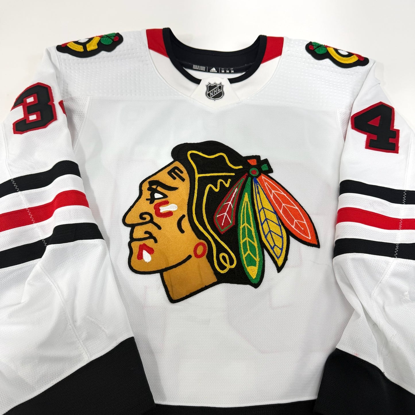 Carl Soderberg #34 Away Chicago Blackhawks Team Issued Jersey 2020-2021, Set 1 | Size 56 | 9996-7363