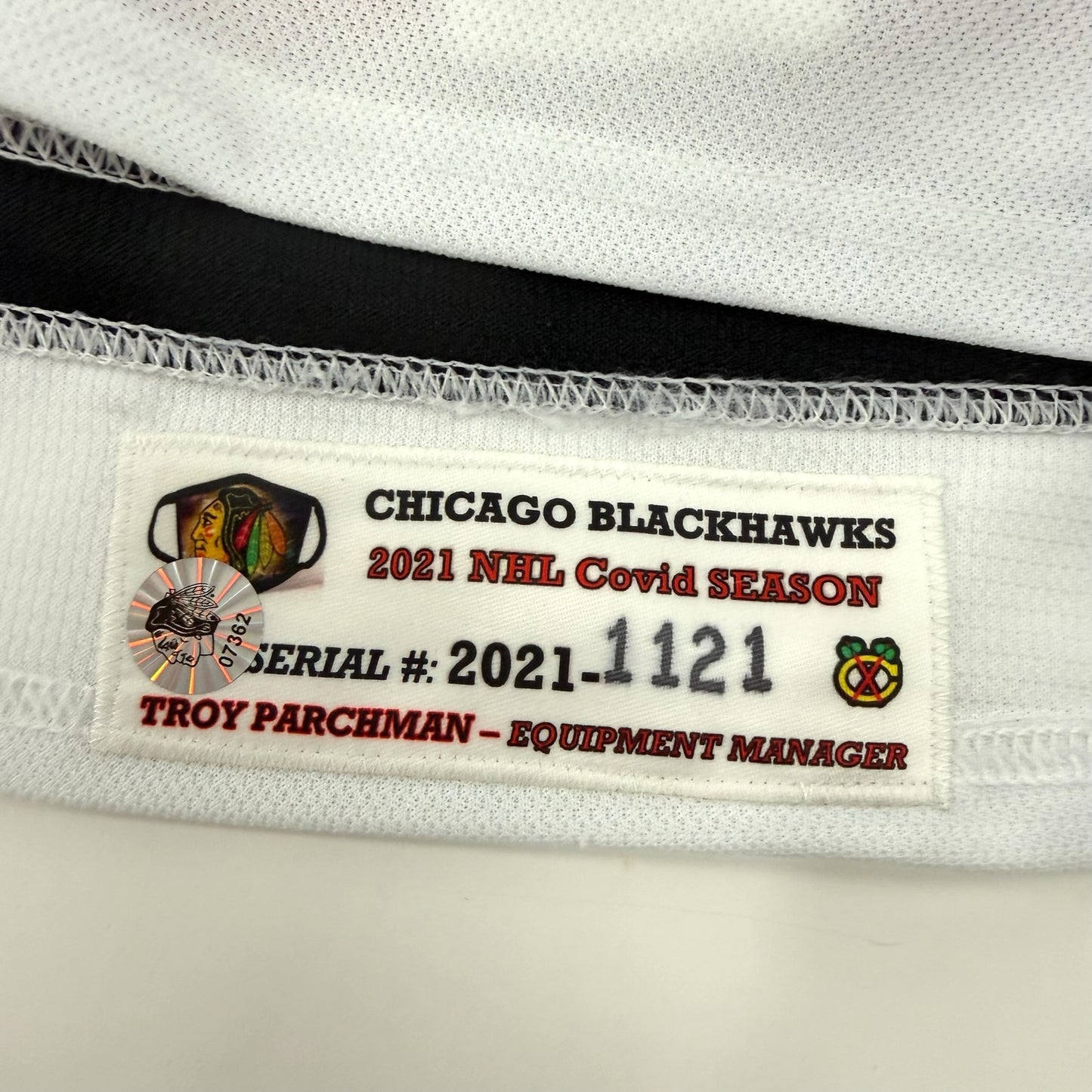 Matthew Highmore #36 Away Chicago Blackhawks Team Issued Jersey 2020-2021, Set 1 | Size 56 | 1121-7362