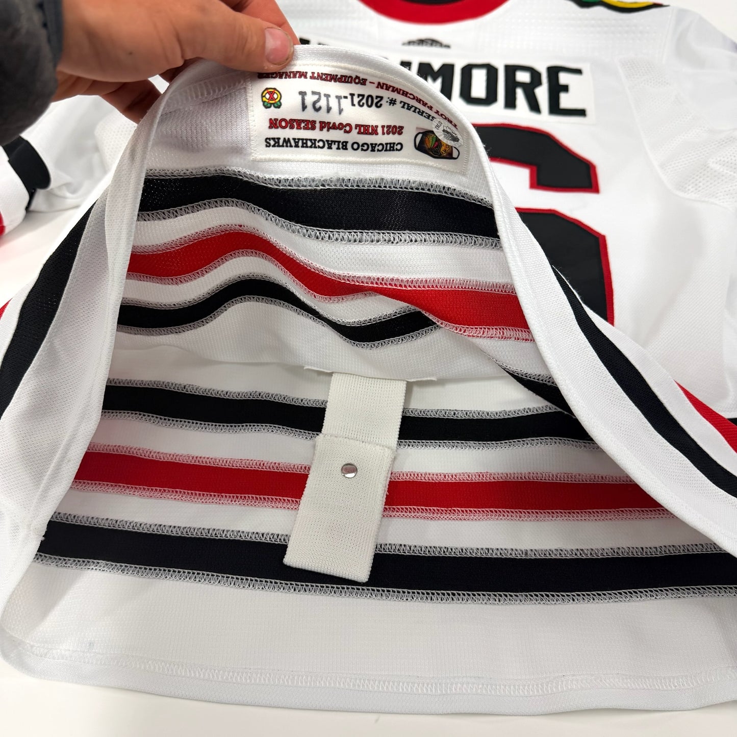 Matthew Highmore #36 Away Chicago Blackhawks Team Issued Jersey 2020-2021, Set 1 | Size 56 | 1121-7362