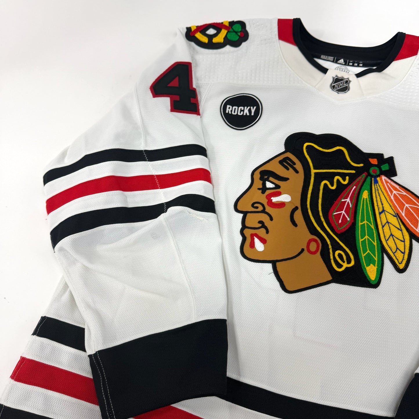 Isaak Phillips #41 Away Chicago Blackhawks Game Worn Jersey 2023-2024, Set #2 | Size 58 | 25587