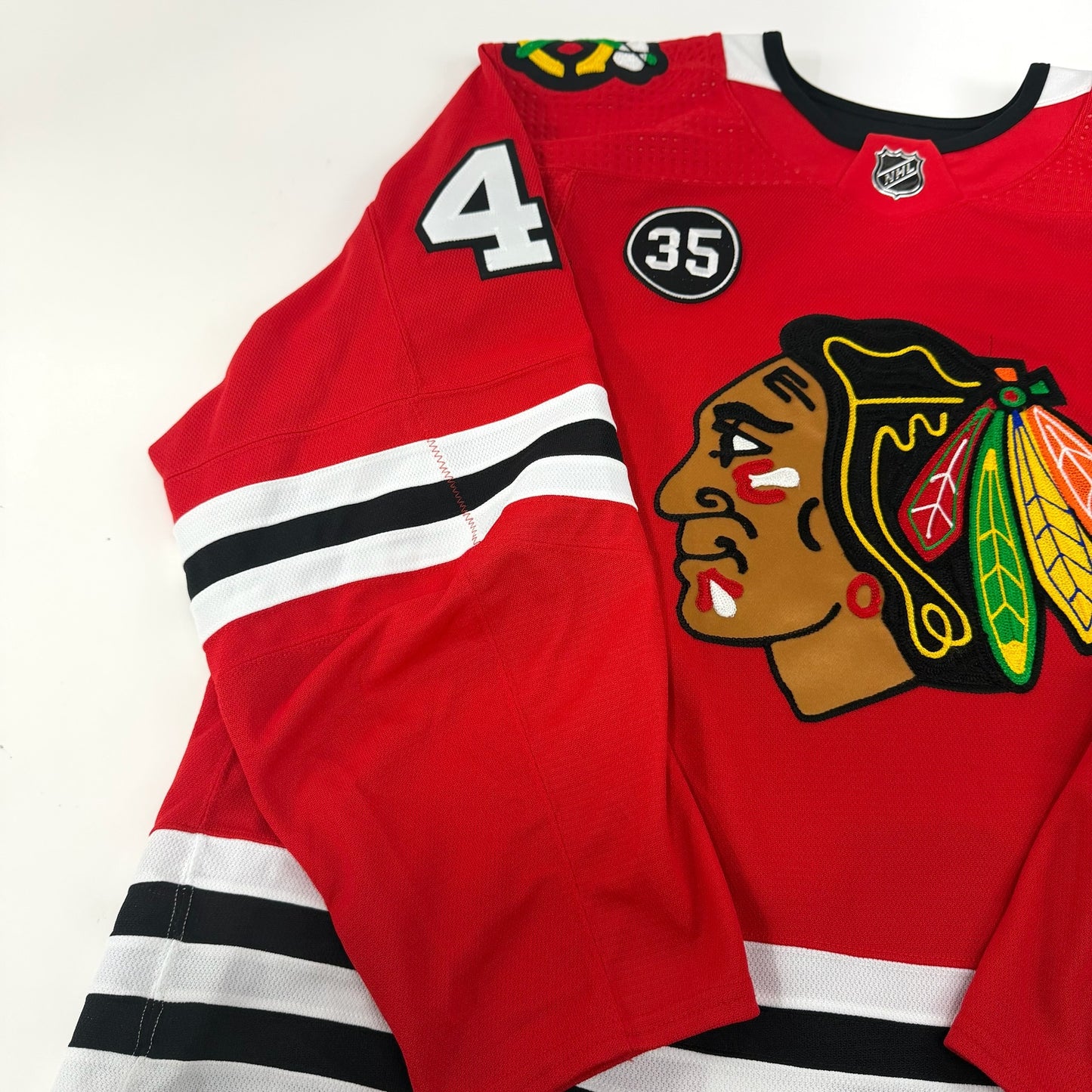 Isaak Phillips #41 Home Chicago Blackhawks Game Worn Jersey 2021-2022, Set 2 | Size 56 | 6083-21714