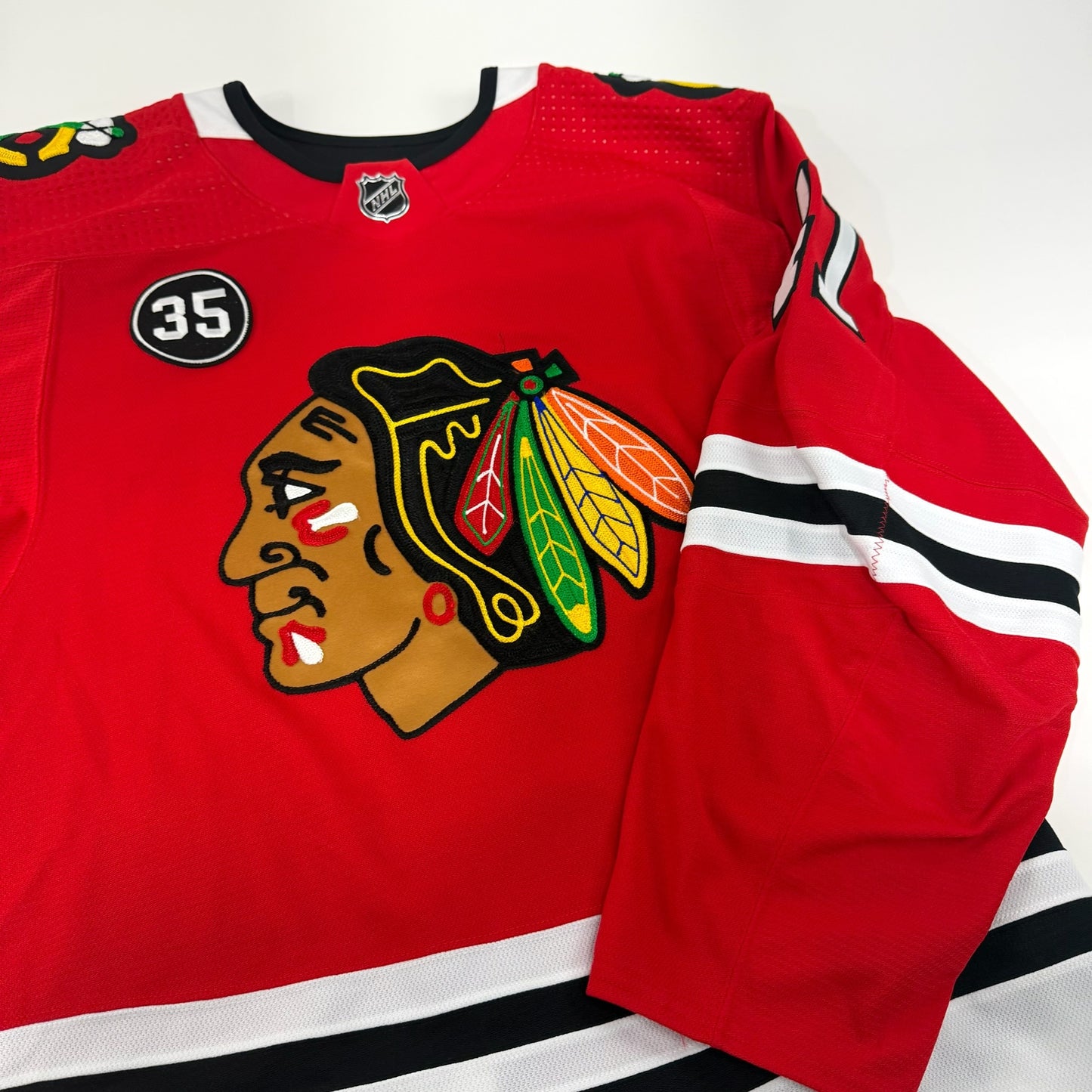 Isaak Phillips #41 Home Chicago Blackhawks Game Worn Jersey 2021-2022, Set 2 | Size 56 | 6083-21714