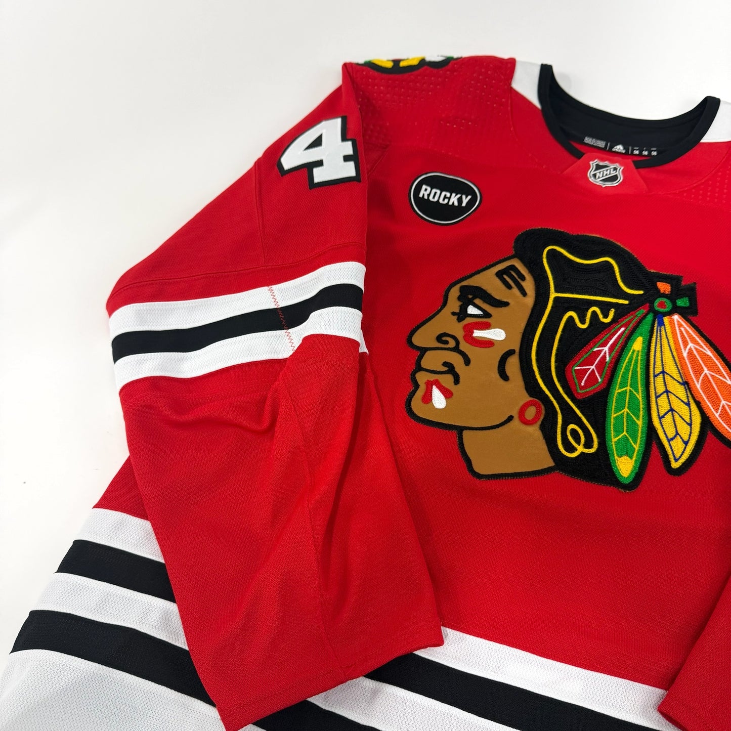 Isaak Phillips #41 Home Chicago Blackhawks Game Worn Jersey 2023-2024, Set 1 | 1Size 58 | 334-25563