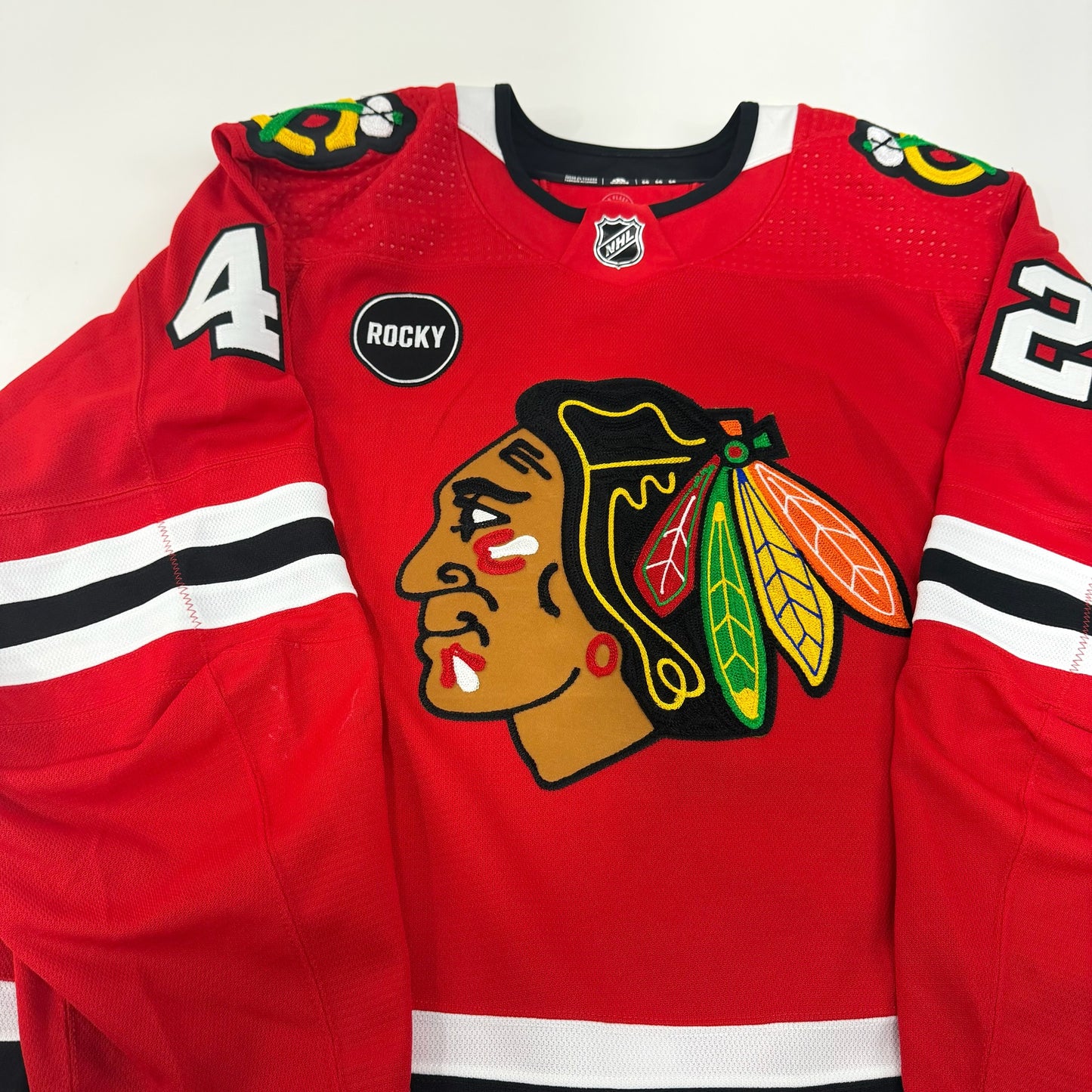 Nolan Allan #42 Home Chicago Blackhawks Team Issued Jersey 2023-2024 | Size 56 | 25656