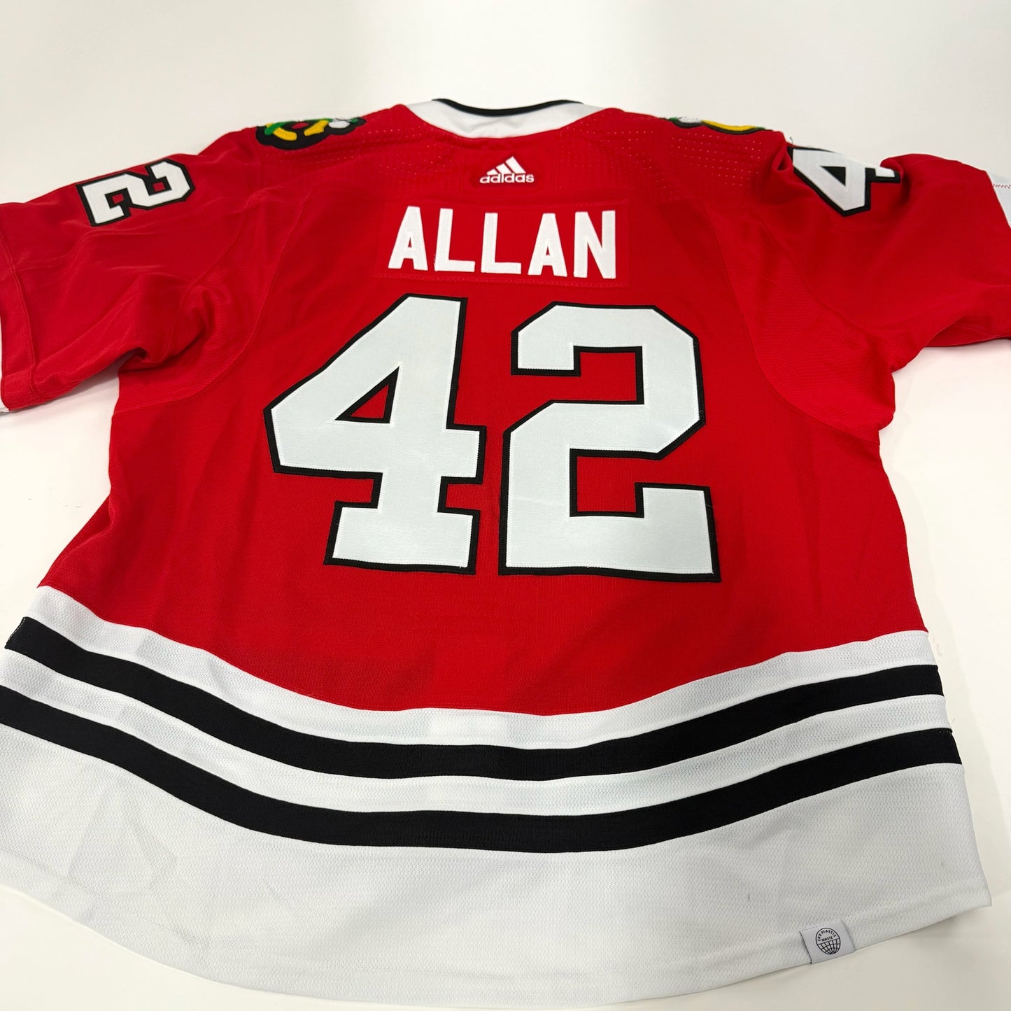 Nolan Allan #42 Home Chicago Blackhawks Team Issued Jersey 2023-2024 | Size 56 | 25656