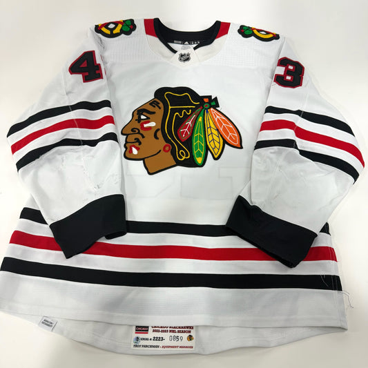 Colin Blackwell #43 Away Chicago Blackhawks Game Worn Jersey 2022-2023, Set 1 | Size 54 | 859-25521