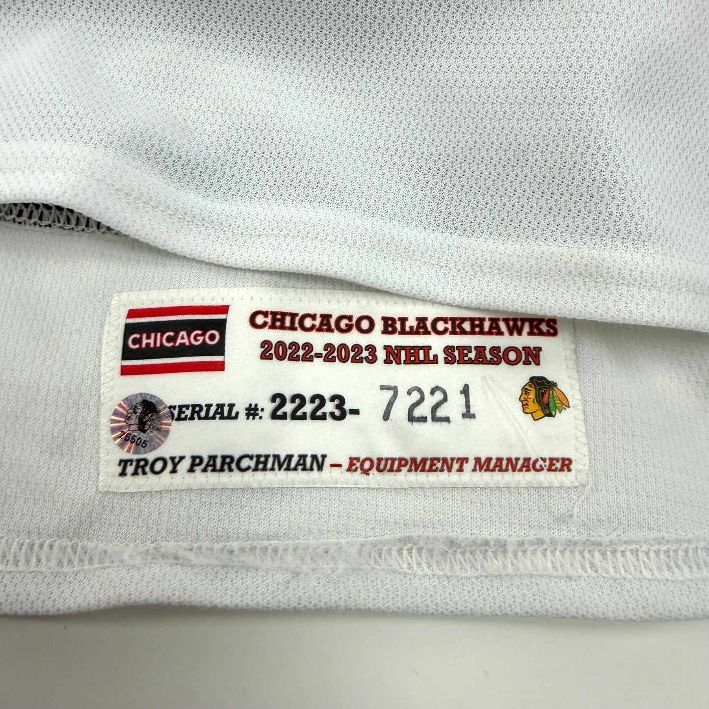 Colin Blackwell #43 Home Chicago Blackhawks Game Worn Jersey 2022-2023, Set 1 | Size 54 | 7221-25505