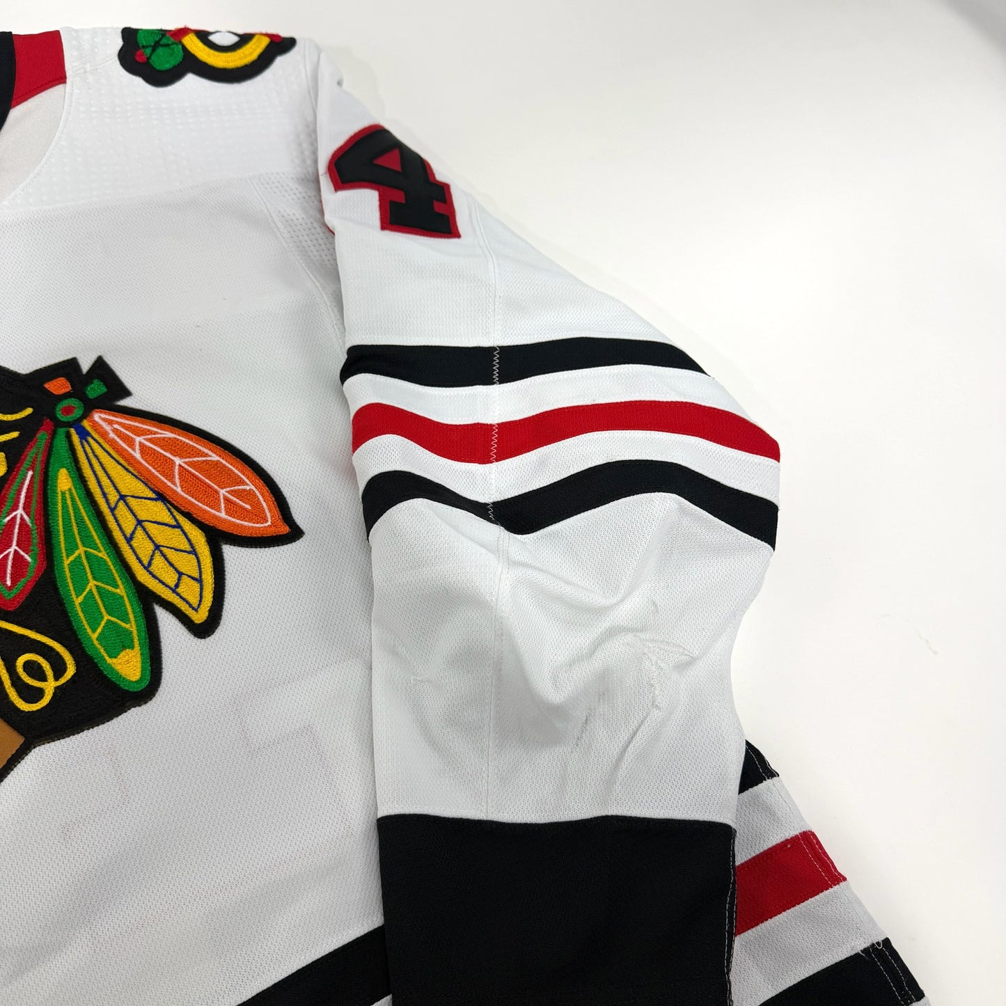 Calvin de Haan #44 Away Chicago Blackhawks Game Worn Jersey 2021-2022, Set 1 | Size 56 | 5854-25552