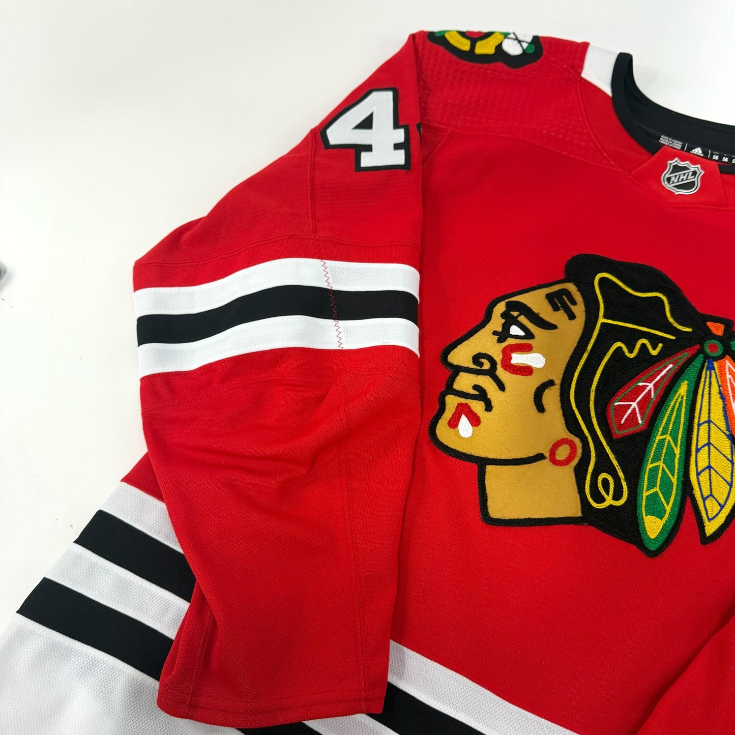 Calvin de Haan #44 Home Chicago Blackhawks Team Issued Jersey 2020-2021, Set 1 | Size 56 | 2509-7382
