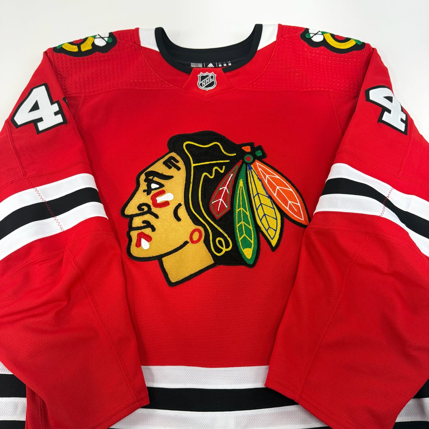 Calvin de Haan #44 Home Chicago Blackhawks Team Issued Jersey 2020-2021, Set 1 | Size 56 | 2509-7382