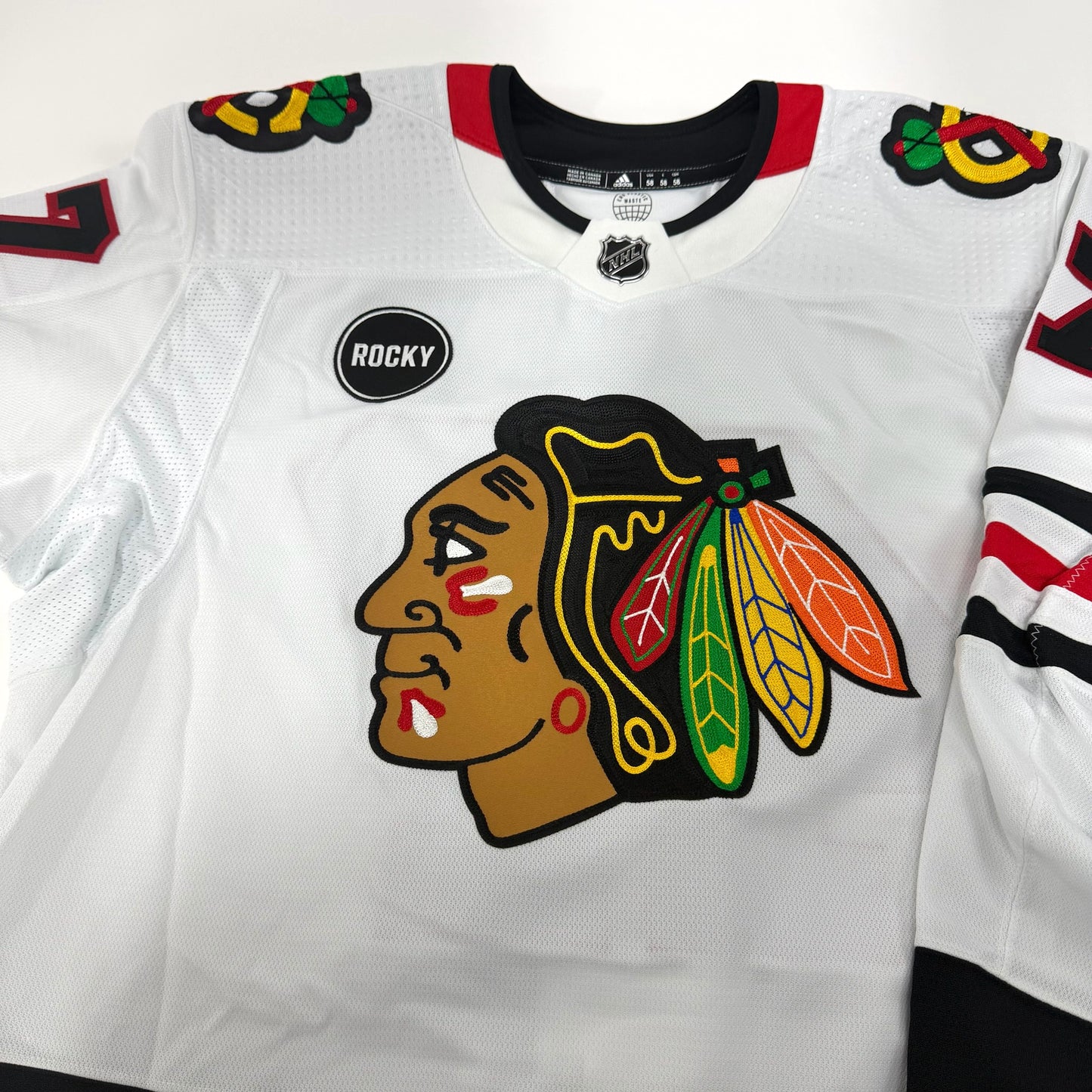 Josh Healey #47 Away Chicago Blackhawks Team Issued Jersey 2023-2024 | Size 58 | 25646
