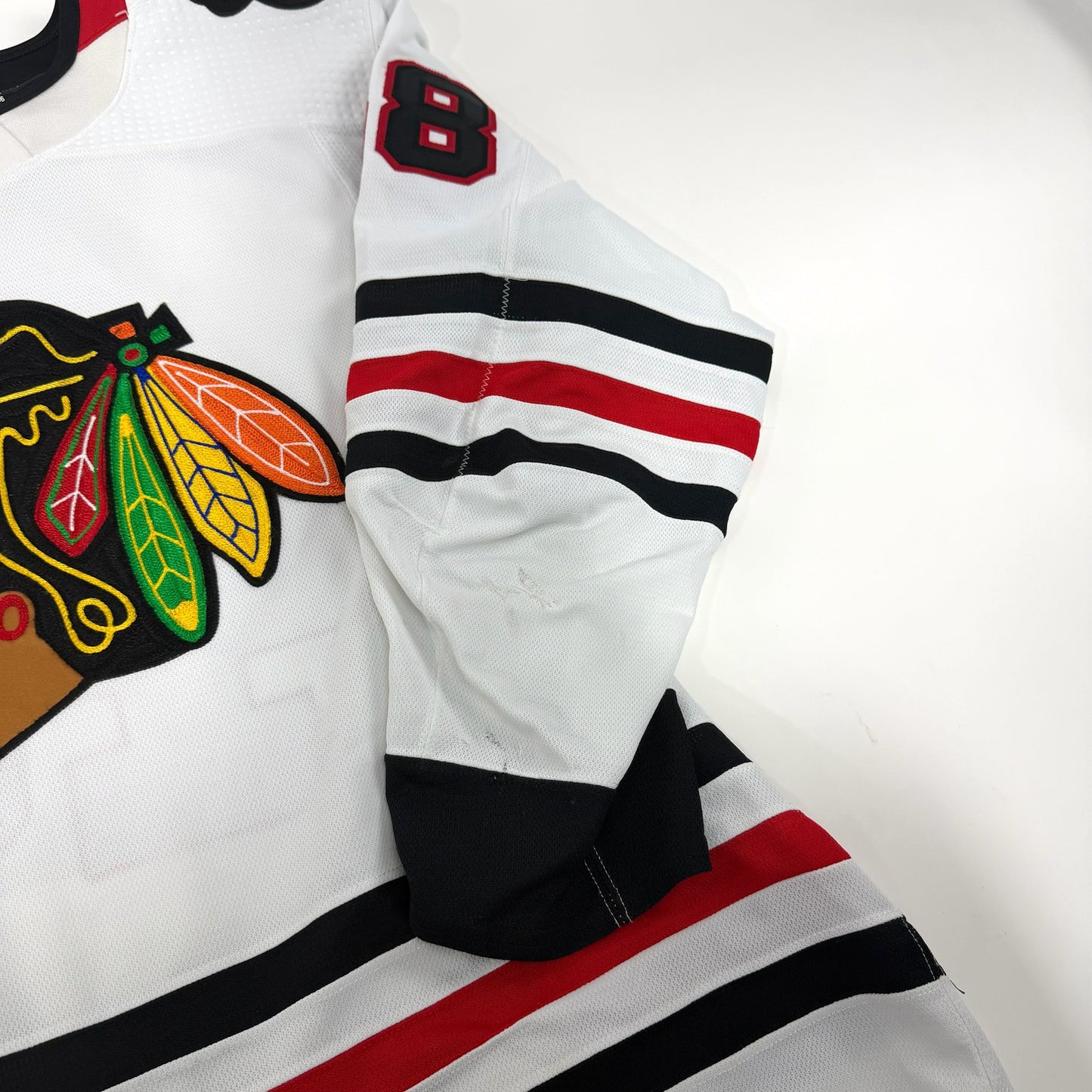 Filip Roos #48 Away Chicago Blackhawks Game Worn Jersey 2023-2024, Set# 1 | Size 56 | 25586