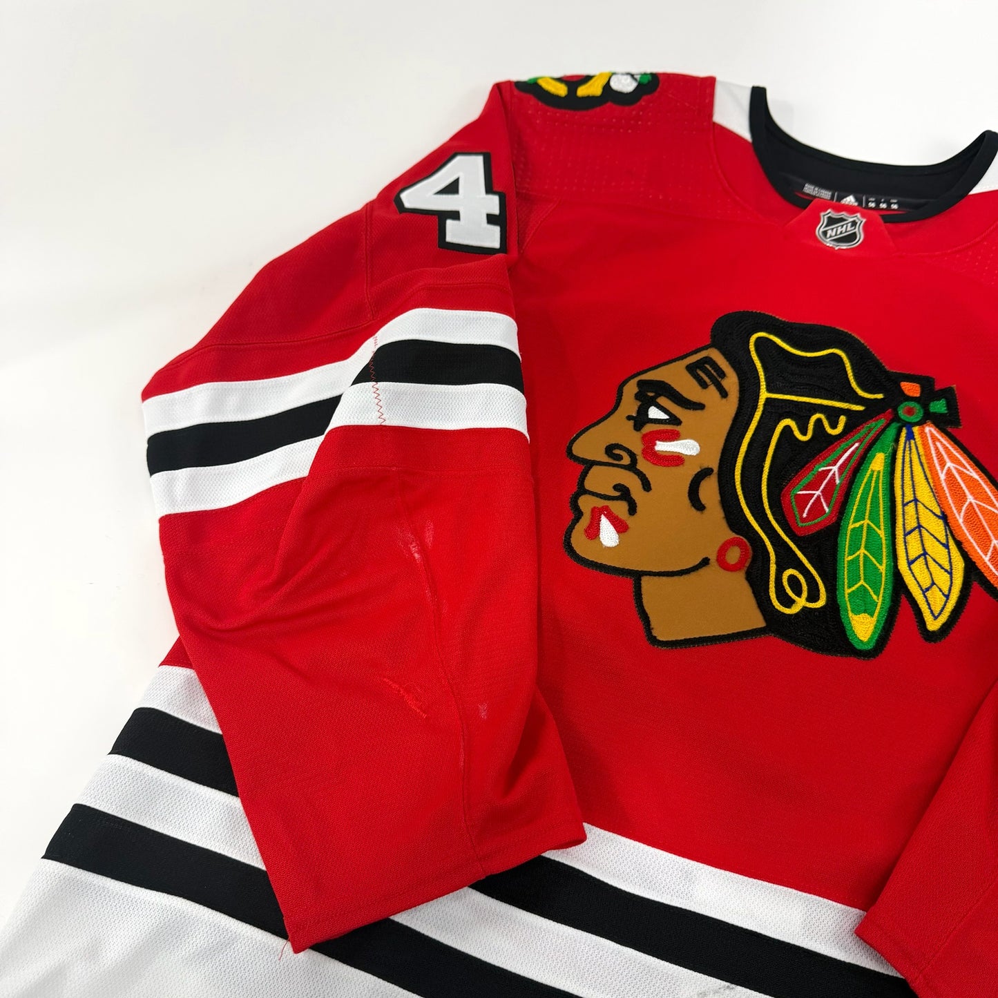 Filip Roos #48 Home Chicago Blackhawks Game Worn Jersey 2022-2023, Set 1 | Size 56 | 25486