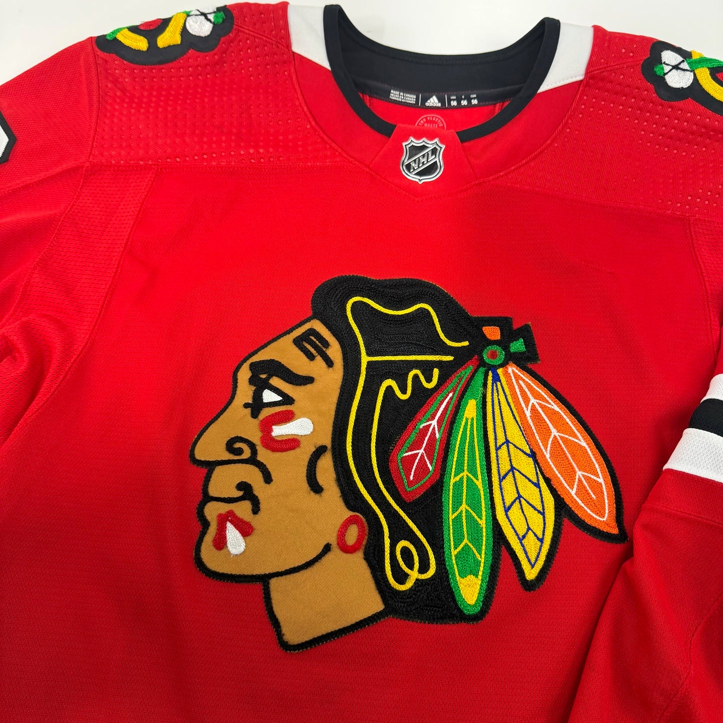 Filip Roos #48 Home Chicago Blackhawks Game Worn Jersey 2022-2023, Set 1 | Size 56 | 25486
