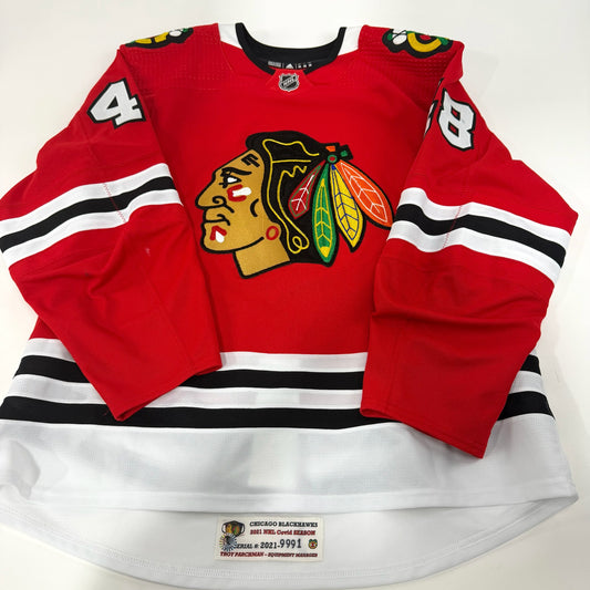Wyatt Kalynuk #48 Home Chicago Blackhawks Jersey 2020-2021, Set 2 | Size 56 | 9991-7397