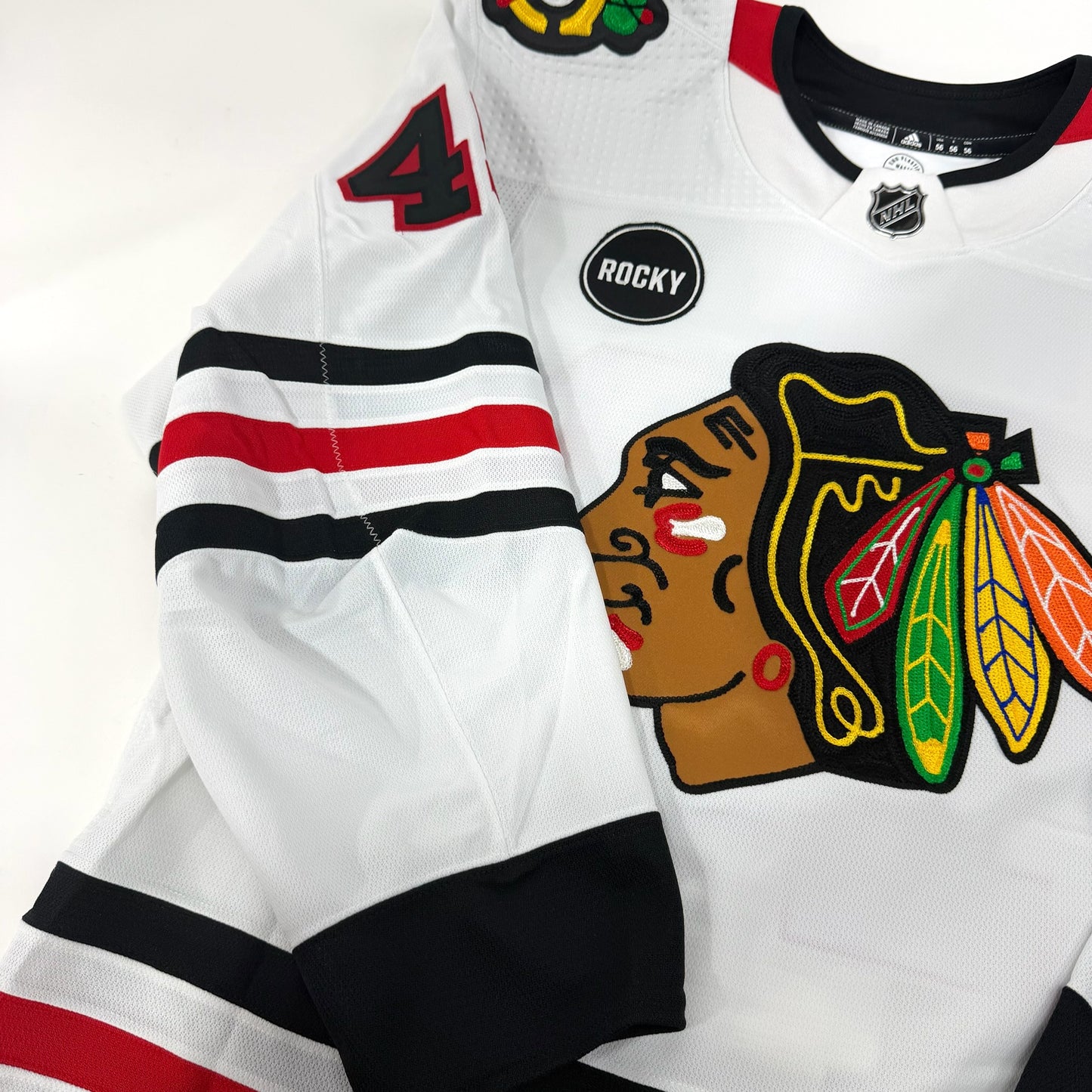 Lucas Romeo #49 Away Chicago Blackhawks Team Issued Jersey 2023-2024 | Size 56 | 25623