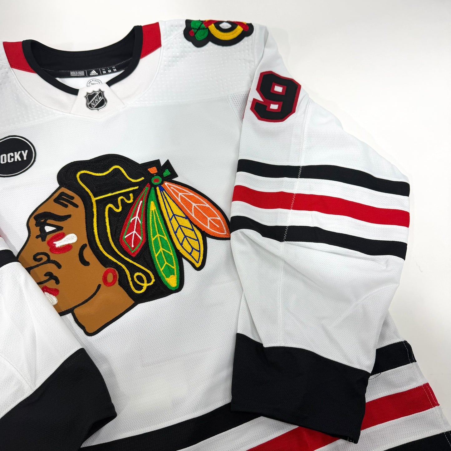 Lucas Romeo #49 Away Chicago Blackhawks Team Issued Jersey 2023-2024 | Size 56 | 25623